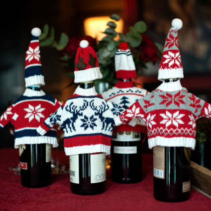 Jultröja till vinflaska