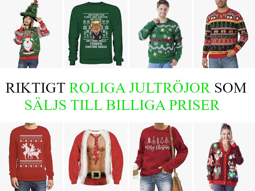 Ful jultröja – Tusentals roliga jultröjor för dam herr och barn ful jultröja för barn dam och herr