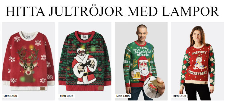 Jultröja med lampor - Hitta LED jultröjor till dam herr och barn
