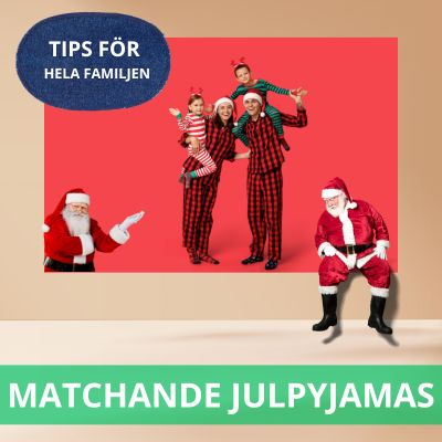 Matchande julpyjamas familj och par