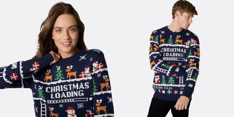 Retro jultröja dam och herr - Christmas loading