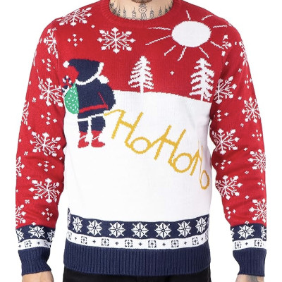 Tomte kissar jultröja - Roliga jultröjor