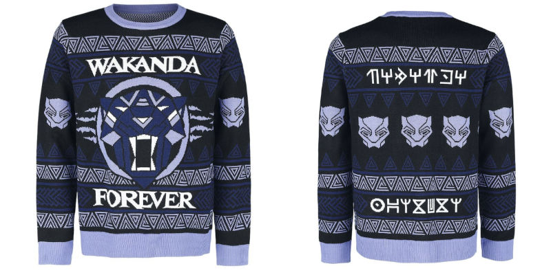Wakanda jultröja fram och baksida