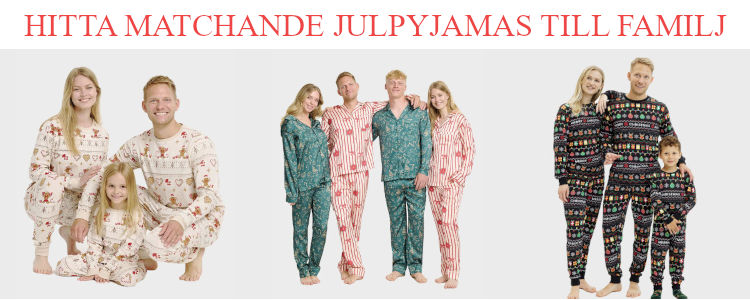 matchande julpyjamas familj