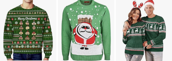 Grön jultröja till dam och herr