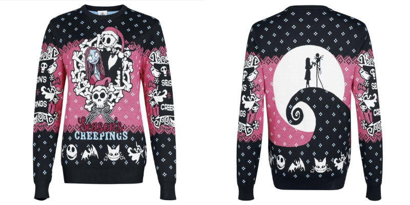 Season's Creepings - rosa och svart jultröja
